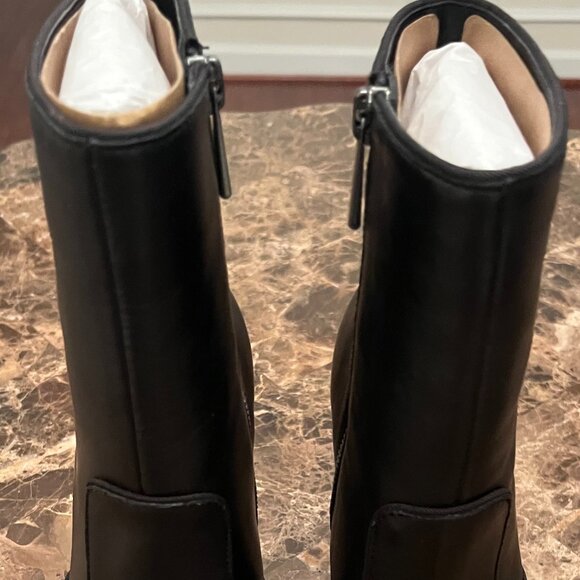 Michael Michael Kors Blaine Black Leather Booties Size 6 - Picture 15 of 16